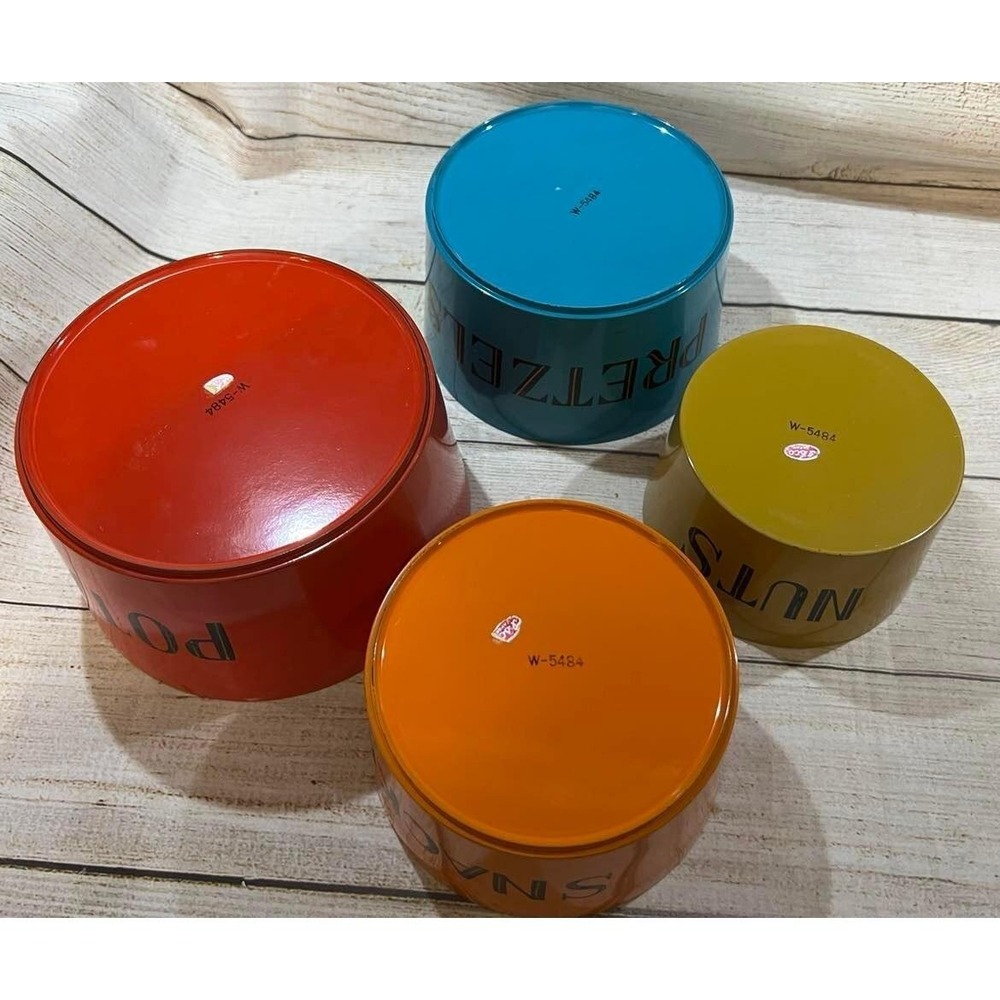 Vintage Japan ISCO Retro MCM Nesting Bowls Chips Nuts Pretzels Snacks Lacquered - Picture 4 of 5